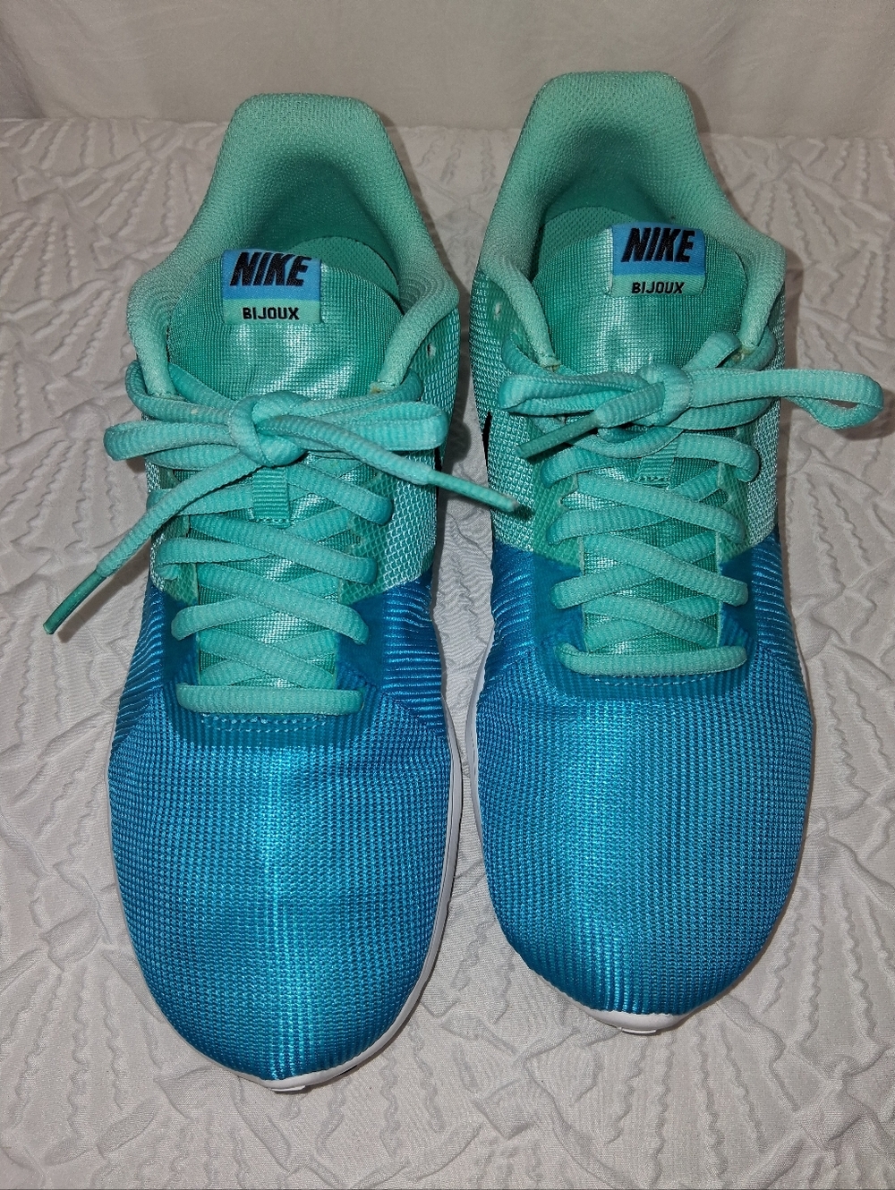 Nike Bl Joux  Teal and Aqua Runner Sneakers Size 6 - Picture 9 of 15
